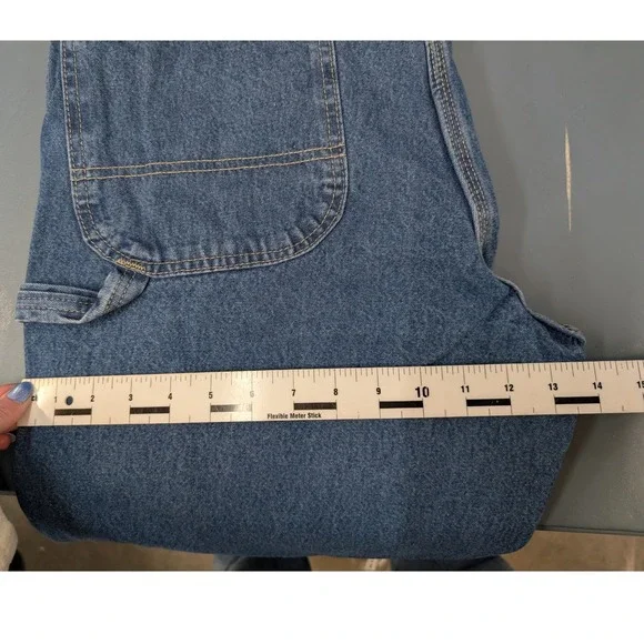 Dickies Carpenter Jeans Mens 36x32 Blue Denim Relaxed Fit Utility Work Pants - Picture 10 of 12